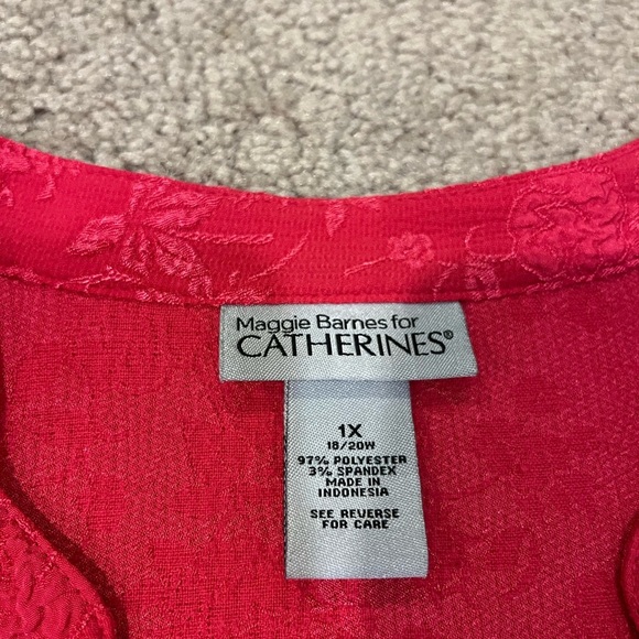 Maggie Barnes for Catherines Button Up Textured Blouse - Picture 5 of 6